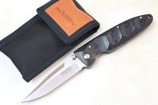 Mcusta Classic Wave Series MC-22 VG-10 blade with Black Micarta handle - japaneseknifedirect.mom