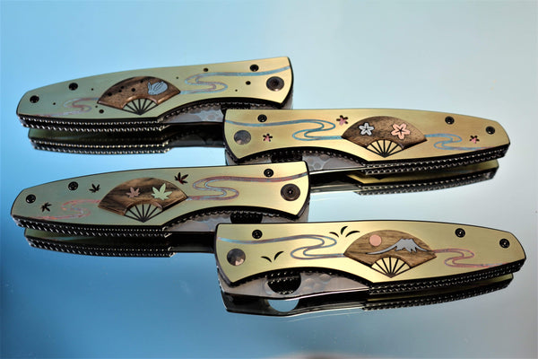 Mcusta Custom Limited Edition Platinum Label Series MCPV-003/4/5/6 "Four Seasons" - japaneseknifedirect.mom