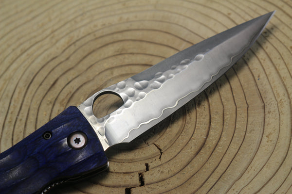 Mcusta SENGOKU Series MC-186G "DATE MASAMUNE" SPG-2 SAN MAI Blade with Blue Pakkawood Handle, Now with Pocket clip! - japaneseknifedirect.mom