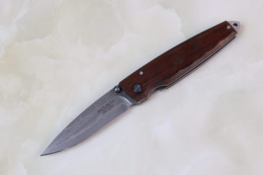 Mcusta Shinra Natural Series MC-77DI TSUCHI VG-10 Damascus (Desert Ironwood Handle) - japaneseknifedirect.mom