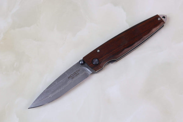 Mcusta Shinra Natural Series MC-77DI TSUCHI VG-10 Damascus (Desert Ironwood Handle) - japaneseknifedirect.mom