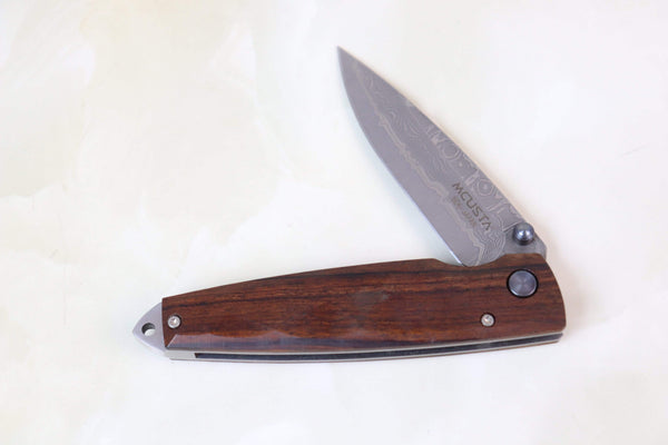 Mcusta Shinra Natural Series MC-77DI TSUCHI VG-10 Damascus (Desert Ironwood Handle) - japaneseknifedirect.mom