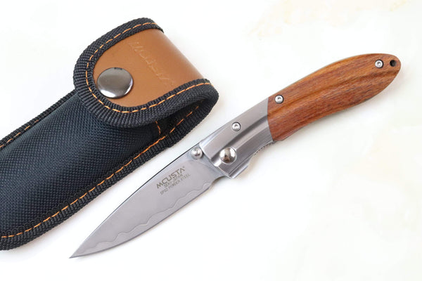Mcusta SHINRA 森羅 Premium Series MC-141G RIPPLE SPG-2 San Mai (Desert Ironwood Handle) - japaneseknifedirect.mom