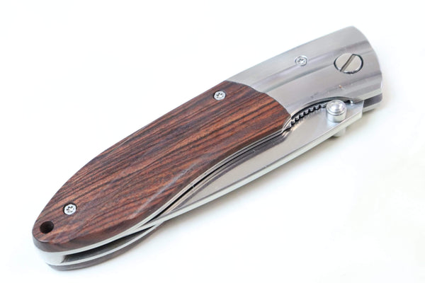 Mcusta SHINRA 森羅 Premium Series MC-141R RIPPLE (Indian Rose Wood Handle) - japaneseknifedirect.mom