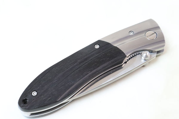 Mcusta SHINRA 森羅 Premium Series MC-142 RIPPLE (African Ebonywood Handle) - japaneseknifedirect.mom