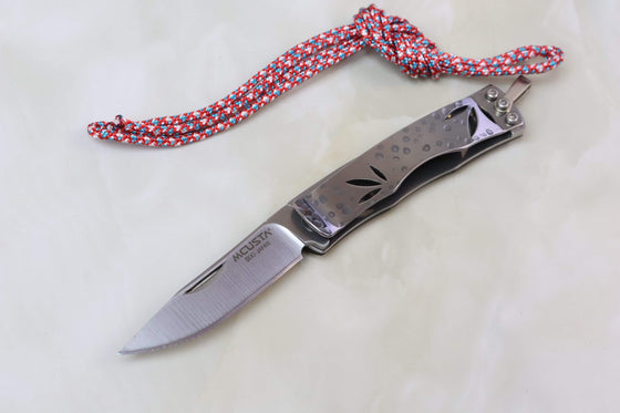 Mcusta "Take" 竹(Bamboo) Money Clip & Neck Knife MC-151 Kuro-Take, African Ebonywood - japaneseknifedirect.mom
