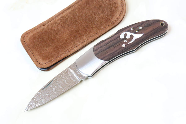 MOKI "Busho" 武将 Series Limited Edition Folders MK-207DS Dosan Saito. White MOP & Abalone - japaneseknifedirect.mom
