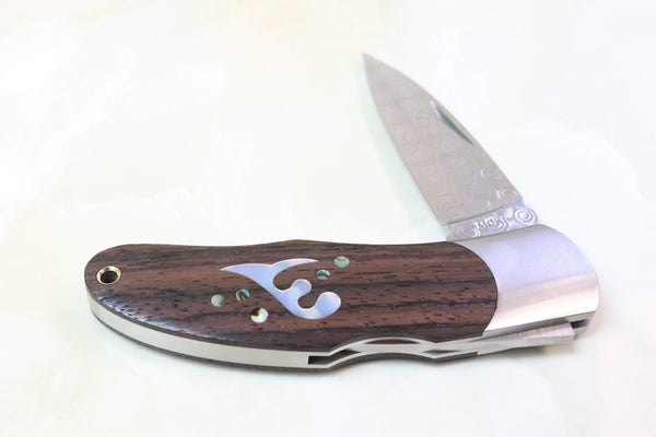 MOKI "Busho" 武将 Series Limited Edition Folders MK-207DS Dosan Saito. White MOP & Abalone - japaneseknifedirect.mom