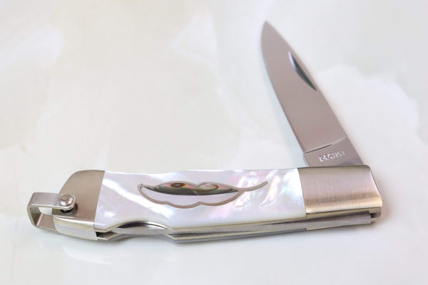 MOKI MK-810EL "LEAF, Mother of Pearl" - japaneseknifedirect.mom