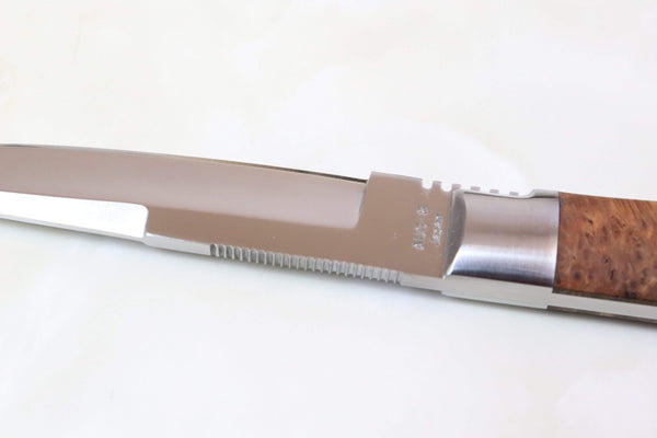 MOKI TS-530J  "Trout & Bird Knife (Quince Burl Wood Handle)" - japaneseknifedirect.mom