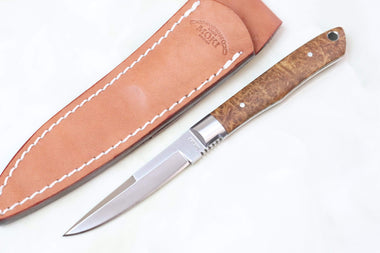 MOKI TS-530J  "Trout & Bird Knife (Quince Burl Wood Handle)" - japaneseknifedirect.mom