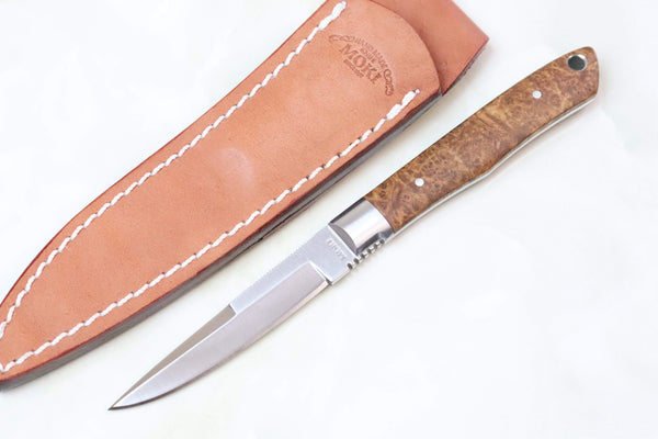 MOKI TS-530J  "Trout & Bird Knife (Quince Burl Wood Handle)" - japaneseknifedirect.mom