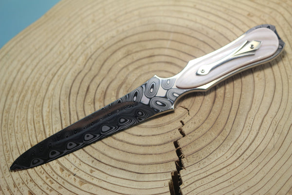 Ritsu Maruyama RM-20  "LITTLE DAGGER" DS93X Hakkapella Damascus blade