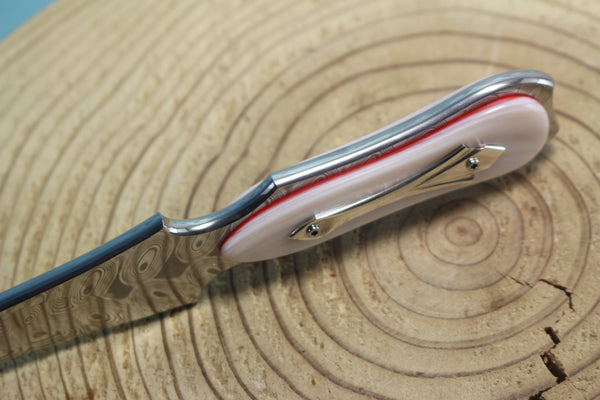 Ritsu Maruyama RM-20  "LITTLE DAGGER" DS93X Hakkapella Damascus blade