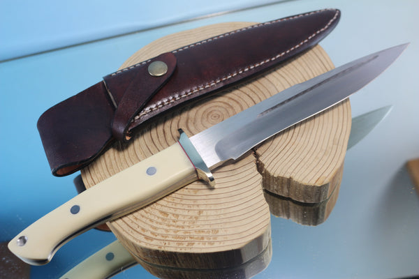 Seizo Imai by Inagaki SI-20 "Big Fighter", AUS-8 Blade, Ivory Micarta Handles