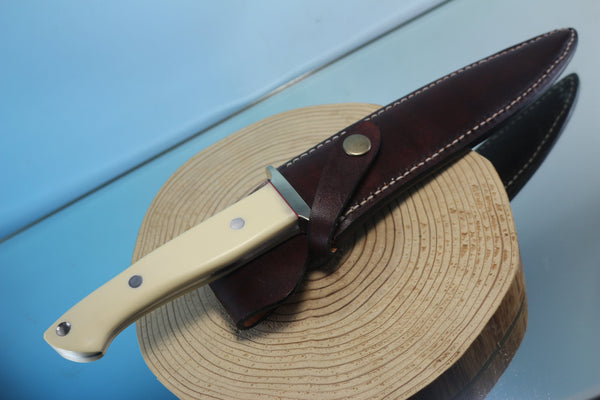 Seizo Imai by Inagaki SI-20 "Big Fighter", AUS-8 Blade, Ivory Micarta Handles
