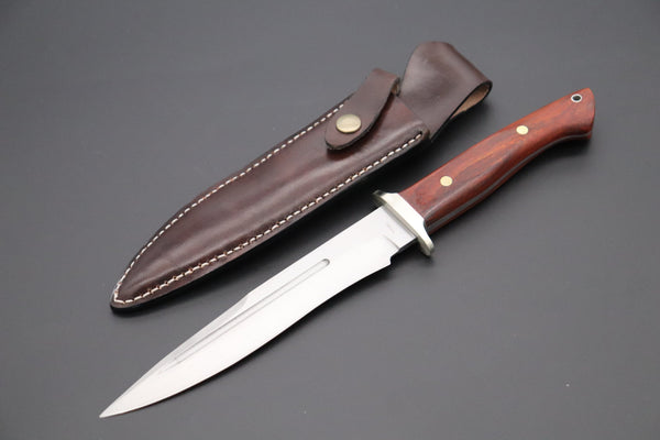 Seizo Imai by Inagaki SI-50 "Big Fighter", AUS-8 Blade, Brazilian Rosewood Handles - japaneseknifedirect.mom