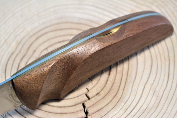 Seizo Imai SI-16 "GERBER Folding Hunter", Lockback Folder, HS Blade, Walnut Wood Handle"