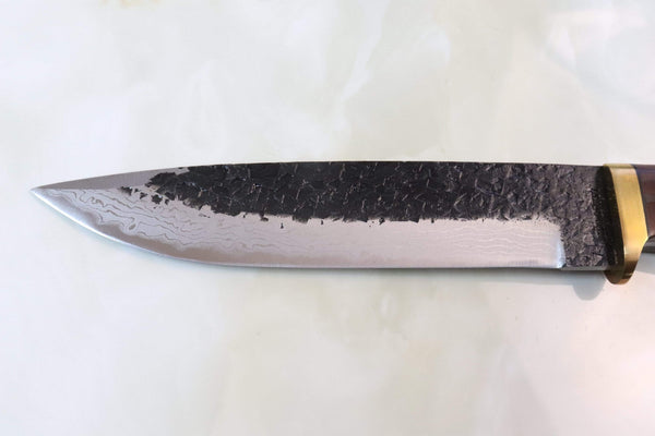Seki Cut SC-240 Black Damascus Tanto Hunter, Large - japaneseknifedirect.mom