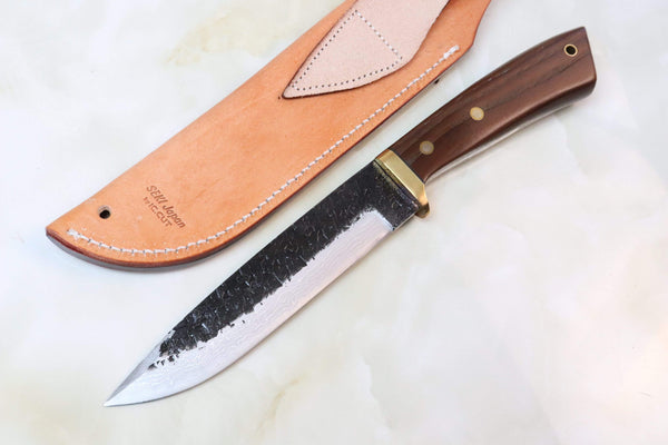 Seki Cut SC-240 Black Damascus Tanto Hunter, Large - japaneseknifedirect.mom