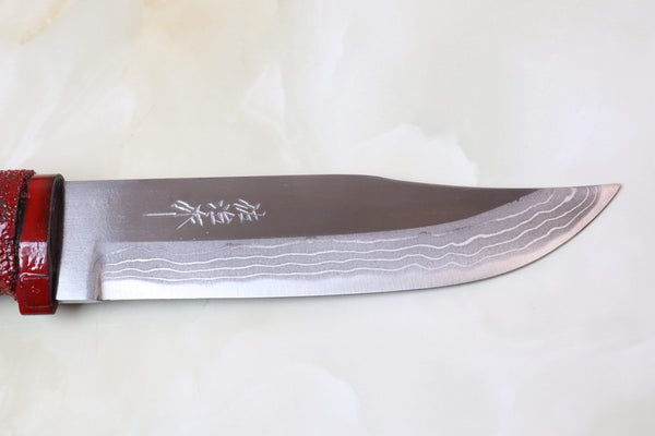 Takeshi Saji TS-10 Akabi (赤備)  | White Steel No.2 Damascus - japaneseknifedirect.mom