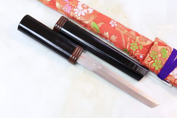 Takeshi Saji TS-115 "Wafu-Kogatana Rainbow Damascus" (和風小刀） - japaneseknifedirect.mom