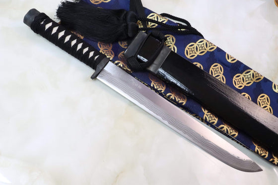 Takeshi Saji TS-120 KAGEBOSHI III "KATANA" | White Steel No.2 Damascus - japaneseknifedirect.mom