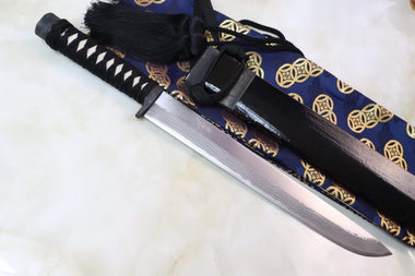 Takeshi Saji TS-120 KAGEBOSHI III "KATANA" | White Steel No.2 Damascus - japaneseknifedirect.mom