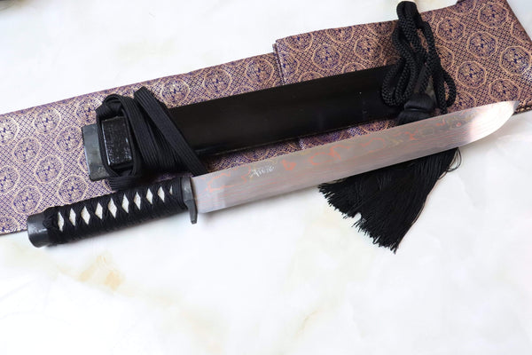 Takeshi Saji TS-120RD KAGEBOSHI III "KATANA" | Rainbow Damascus - japaneseknifedirect.mom