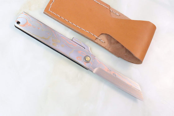 Takeshi Saji TS-125 HIGONOKAMI | Rainbow Damascus - japaneseknifedirect.mom