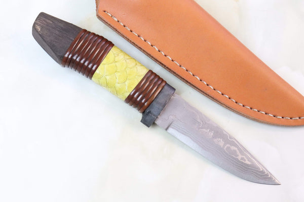Takeshi Saji TS-130 KOINOBORI | White Steel No.2 Damascus - japaneseknifedirect.mom