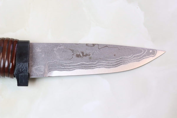 Takeshi Saji TS-130 KOINOBORI | White Steel No.2 Damascus - japaneseknifedirect.mom