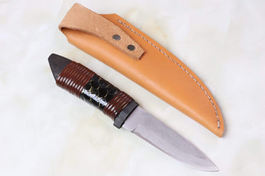 Takeshi Saji TS-130 KOINOBORI | White Steel No.2 Damascus - japaneseknifedirect.mom