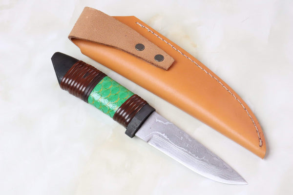 Takeshi Saji TS-130 KOINOBORI | White Steel No.2 Damascus - japaneseknifedirect.mom