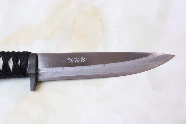Takeshi Saji TS-25 KAGEBOSHI "KATANA" | White Steel No.2 Damascus - japaneseknifedirect.mom