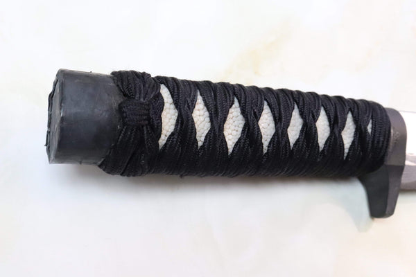 Takeshi Saji TS-25 KAGEBOSHI "KATANA" | White Steel No.2 Damascus - japaneseknifedirect.mom