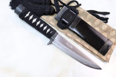 Takeshi Saji TS-25 KAGEBOSHI "KATANA" | White Steel No.2 Damascus - japaneseknifedirect.mom