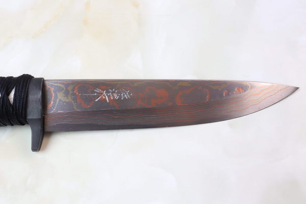 Takeshi Saji TS-25RD KAGEBOSHI "KATANA" | Rainbow Damascus Blade - japaneseknifedirect.mom