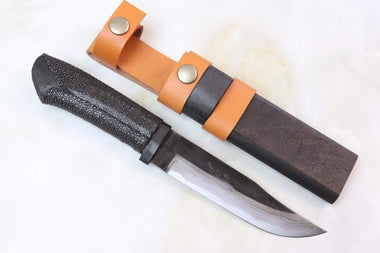 Takeshi Saji TS-45 Kurobi (黒備)  | White Steel No.2 Damascus - japaneseknifedirect.mom