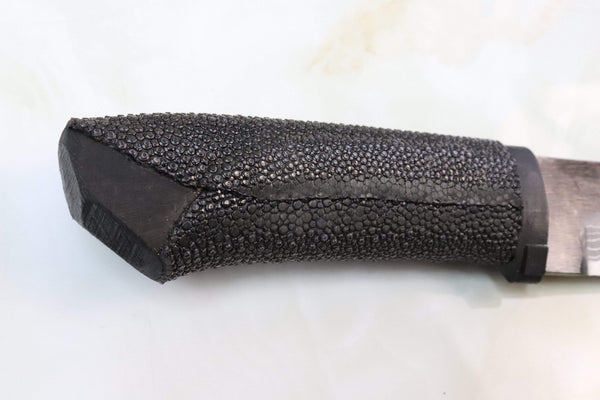 Takeshi Saji TS-45 Kurobi (黒備)  | White Steel No.2 Damascus - japaneseknifedirect.mom
