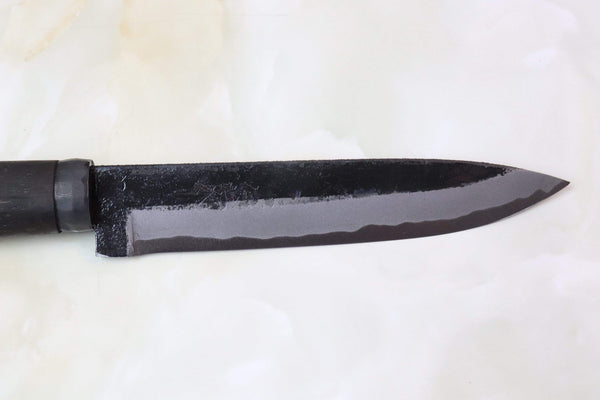 Takeshi Saji TS-70 SYURYOTO | Black Forged White Steel No.2 San Mai - japaneseknifedirect.mom