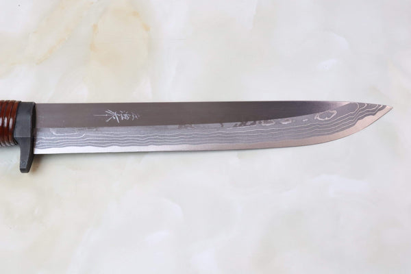 Takeshi Saji TS-90 YOSHITSUNE | White Steel No.2 Damascus - japaneseknifedirect.mom