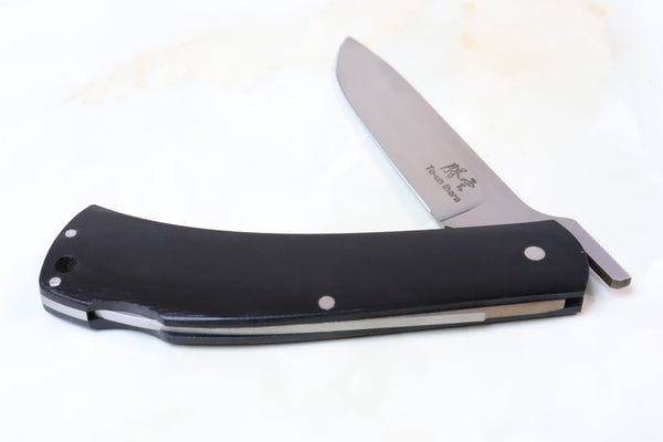 Toun (騰雲) Carbon Fiber Custom Higonokami HK01-D Lockback Higonokami Folder, Drop point blade - japaneseknifedirect.mom