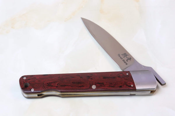 Toun (騰雲) Carbon Fiber Custom Higonokami HK02-SPR Lockback Higonokami Folder, Spear point blade - japaneseknifedirect.mom