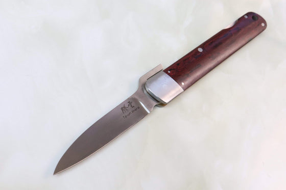 Toun (騰雲) Carbon Fiber Custom Higonokami HK02-SPR Lockback Higonokami Folder, Spear point blade - japaneseknifedirect.mom
