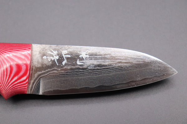 Yuta Katayama YK-2 Strong Hunter (Pink&White Linen Micarta Handle) - japaneseknifedirect.mom